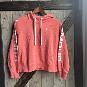 Under Armour salmon pink crop hoodie size small
